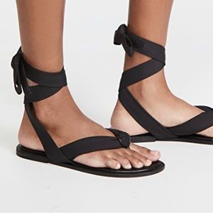 Ganni Puffy Wrap Sandals 36